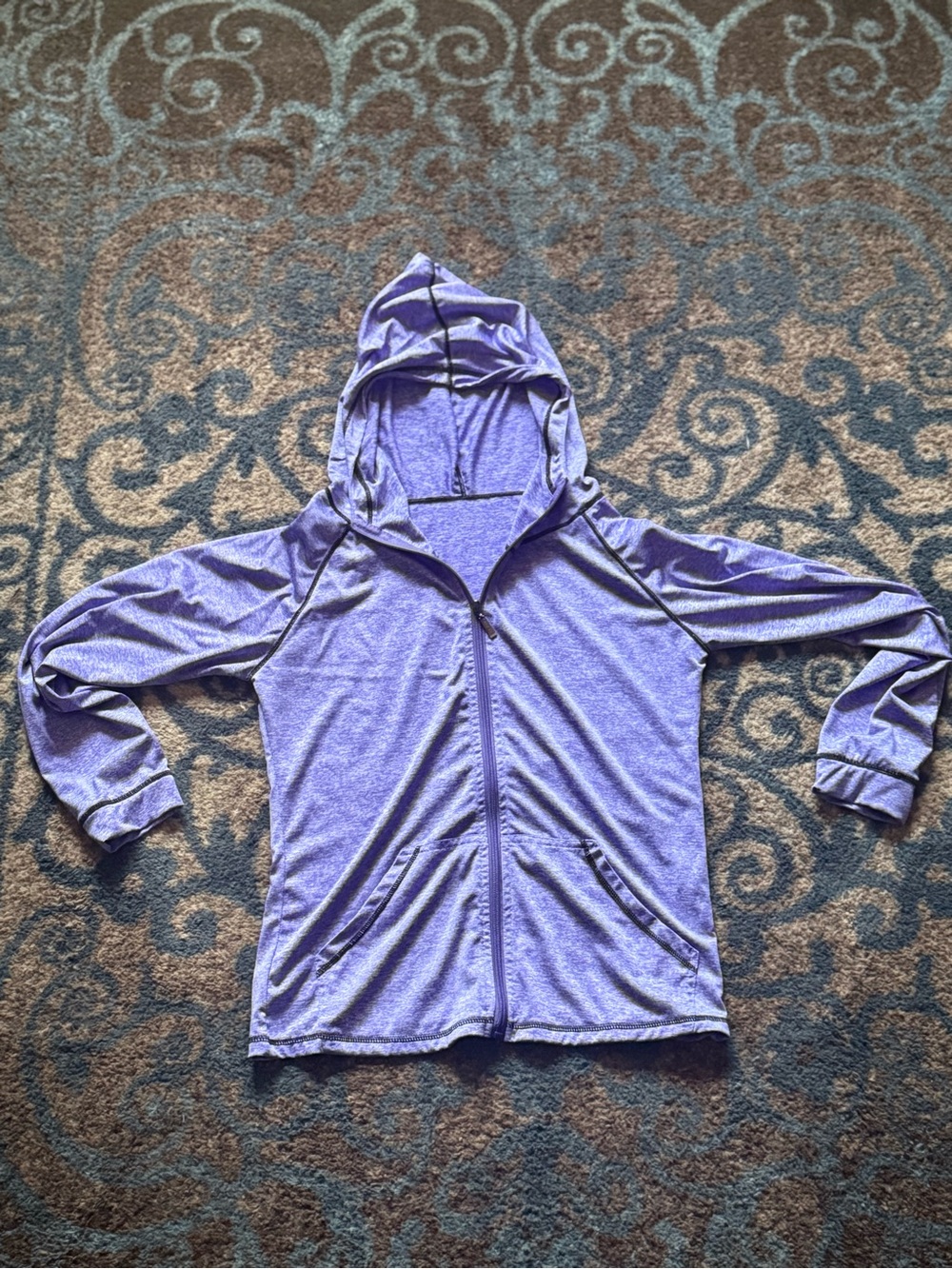 Women’s Lightweight Purple Hooded Zip-Up Jacket